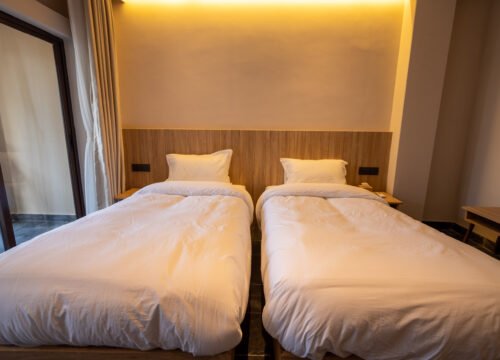 Double Deluxe Room bed view