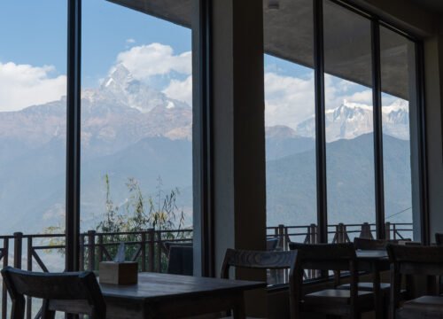 Dining Hall With Mountain View